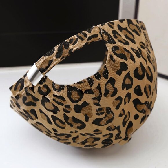 Women's Khaki Leopard Fashion Baseball Cap Adjustable Strap Back Visor Sport Hat - Picture 4 of 7